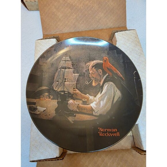 Norman Rockwell "The Ship Builder" Limited Edition Collector Plate - Picture 1 of 16